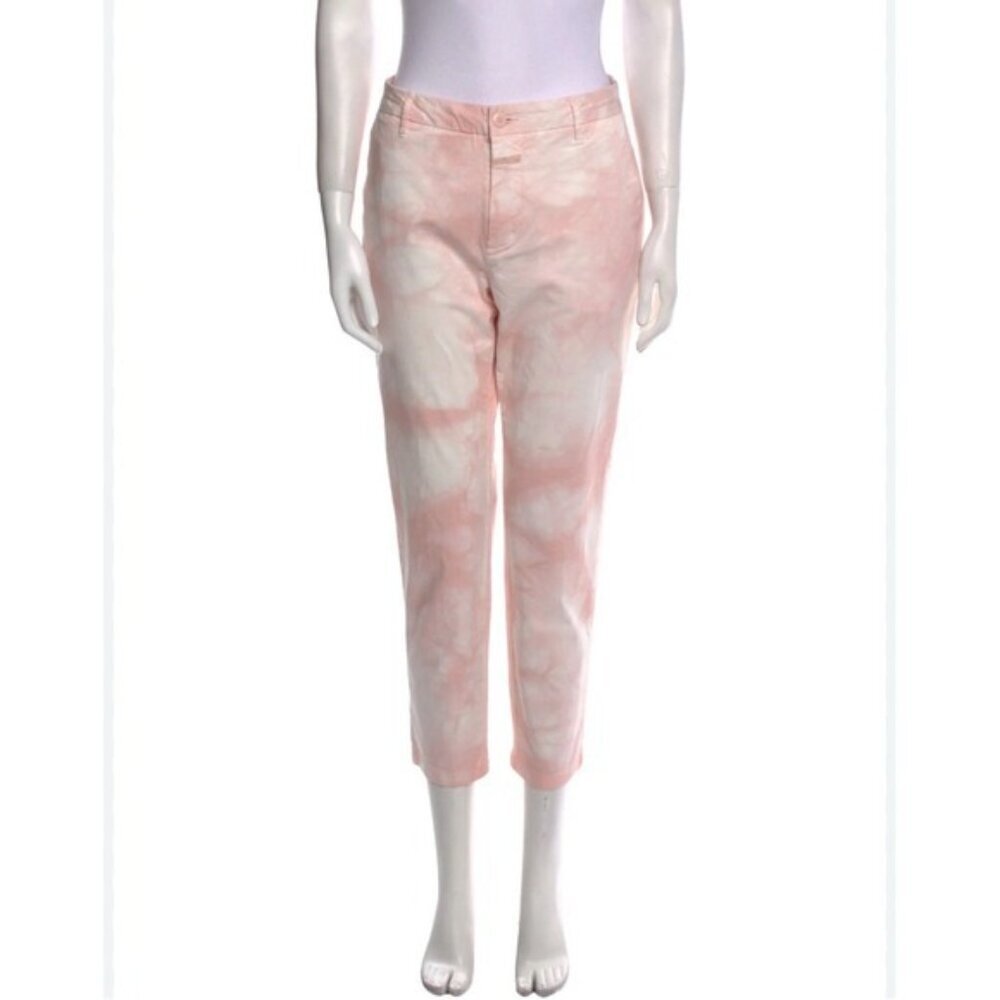 NWOT CLOSED Women's Pants 28 JACK Tye Dye Straight Leg PIMA COTTONโ Pink